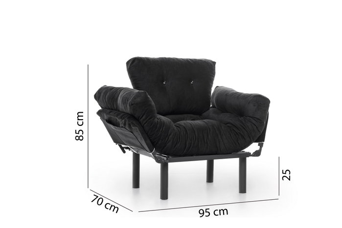 Atelier Del Sofa Nitta Single - Sillón de orejas Negro Atelier Del Sofa Nitta Single - Sillón de orejas Negro